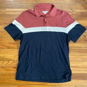 Farah Contemporary Color Block Golf Polo Shirt Used